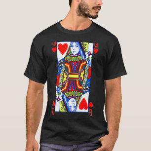 Queen Of Hearts Funny Valentine Day Tee Poker Play