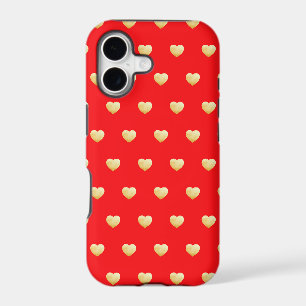 Queen of Hearts Gothic Red Gold Pattern