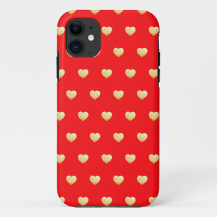 Queen of Hearts Gothic Red Gold Pattern Case-Mate iPhone Case
