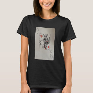 Queen of Hearts Hand drawn Playing Card Xavi Origi T-Shirt