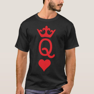Queen Of Hearts Matching Couple Saint Valentine's  T-Shirt