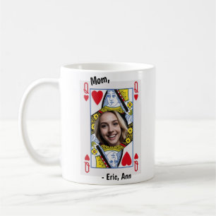 Queen Of Hearts Mom Photo Personalized Coffee Mug