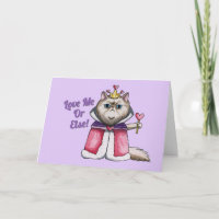 Queen of Hearts Persian Cat Illustration
