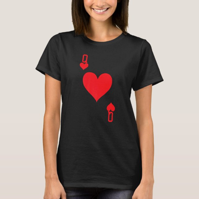 Queen Of Hearts - Playing Card Halloween Costume L T-Shirt (Front)