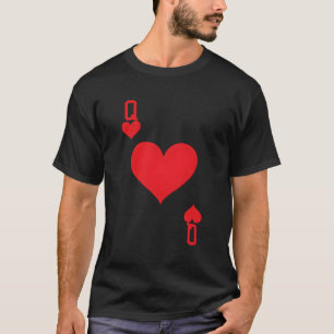 Queen Of Hearts Playing Card Halloween Costume Lov T-Shirt