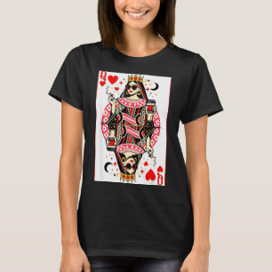 Queen of hearts playing card heart coffee cuteQuee T-Shirt