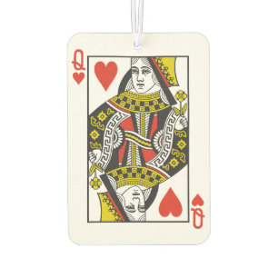 Queen of Hearts Playing Cards Car Air Freshener