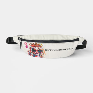 Queen of Hearts Pop Art Woman Bum Bags