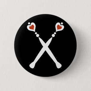 Queen of Hearts Sceptres 6 Cm Round Badge