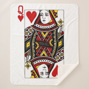 Queen of Hearts Sherpa Blanket