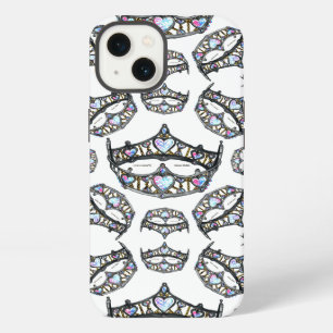 Queen of Hearts Silver Crowns Tiaras white case