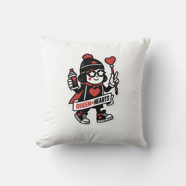 Queen of Hearts Street Mascot — Grind Crew Edition Cushion (Front)