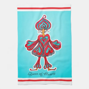 Queen of Hearts Tea Towel
