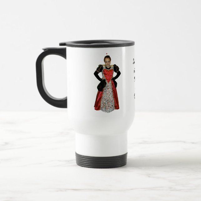 Queen of Hearts Travel Mug (Left)