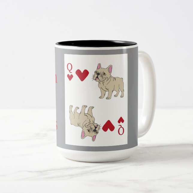 Queen of Hearts Two-Tone Coffee Mug (Front Right)