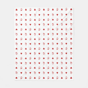 Queen of Hearts Valentine’s Day Modern Card Fleece Blanket