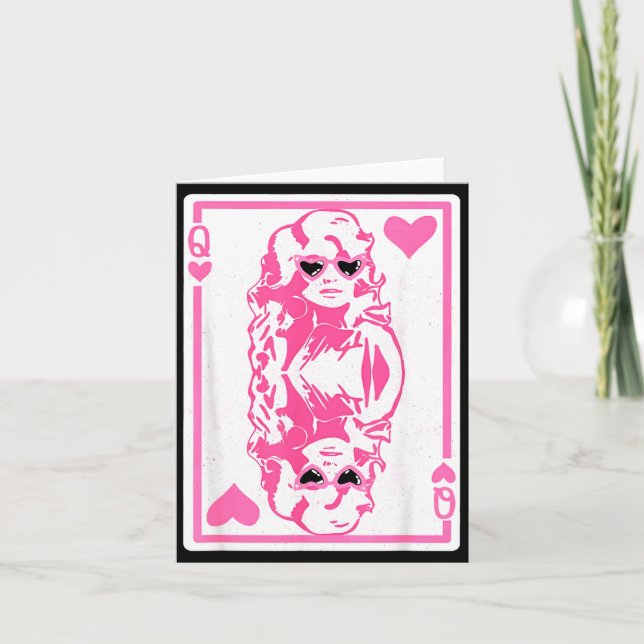 Queen Of Hearts Valentines Day  Card (Front)