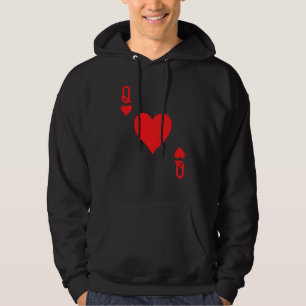Queen Of Hearts Valentines Matching Couples Valent Hoodie