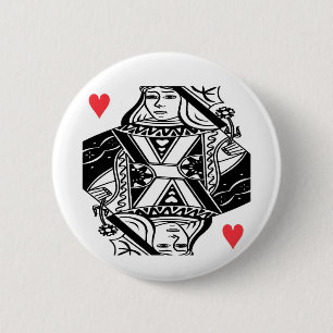 Queen of Hearts Vector Graphic Button