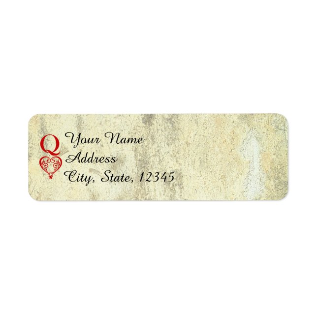 Queen of Hearts Wedding Return Address (Front)