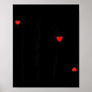 Queen Of Hearts Women Vintage Valentines Day  Poster