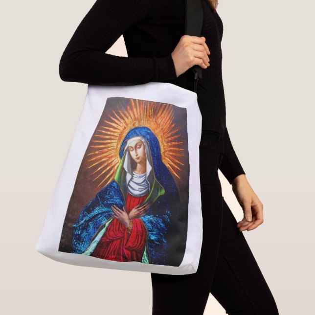 Queen of Heaven Original Painting restored Poster Crossbody Bag (Close Up)