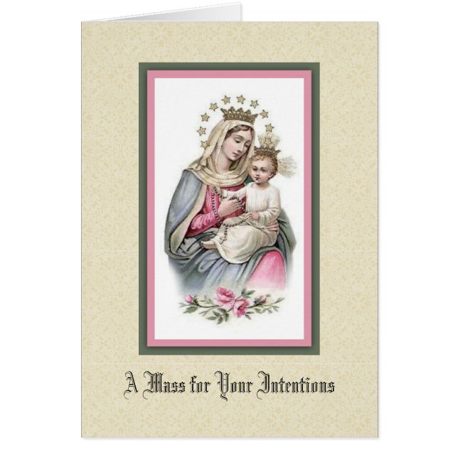 Queen of Heaven Virgin Mary Jesus Mass Offering (Front)