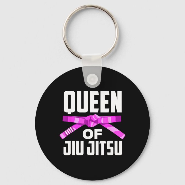 Queen Of Jiu Jitsu nk Belt Emwerment Key Ring (Front)