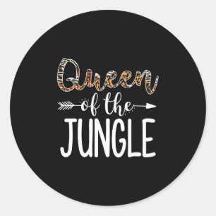 Queen Of Jungle Safari Squad Zoo Matching Safari T Classic Round Sticker
