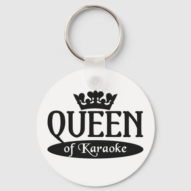 Queen of Karaoke keychain (Front)
