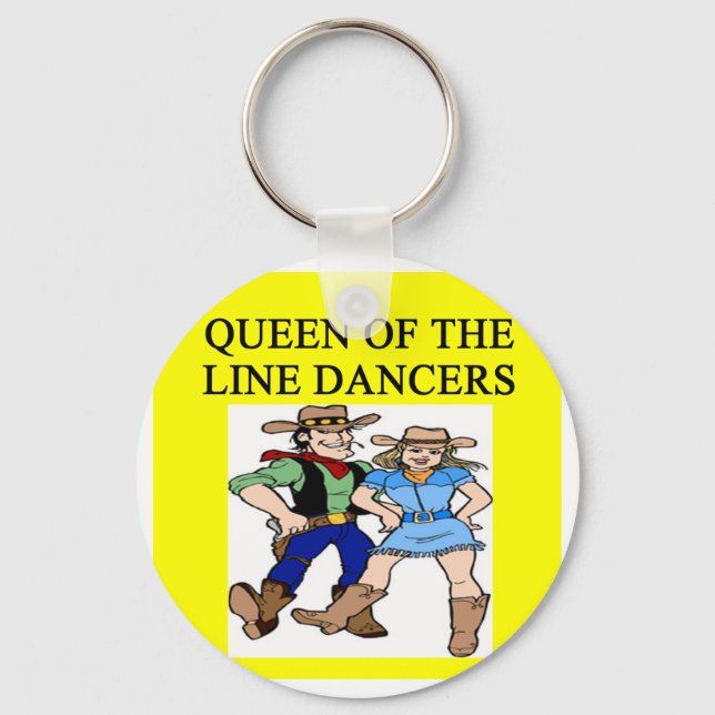 queen of line dancing key ring (Front)