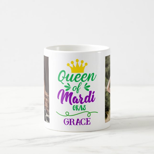 Queen Of Mardi Gras Photo Coffee Mug (Center)