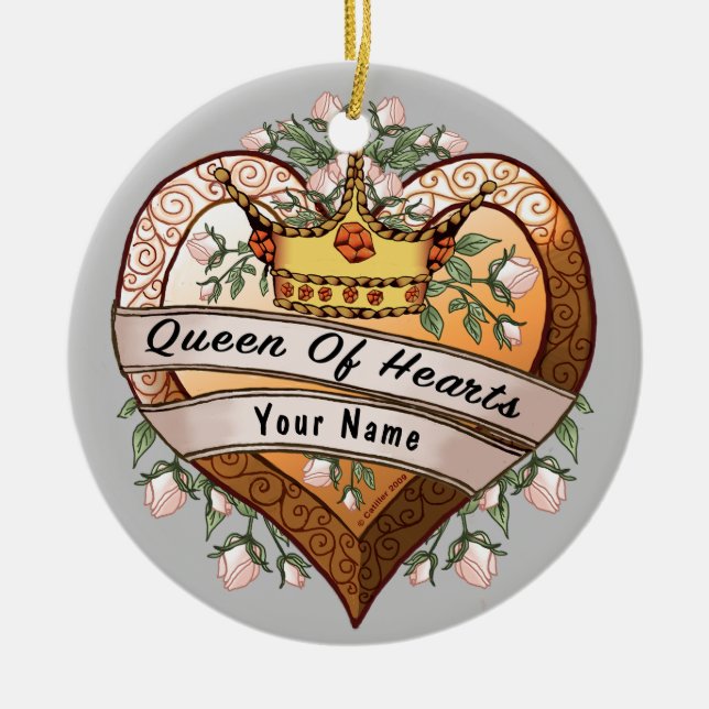 Queen of My Heart custom ornaments (Front)