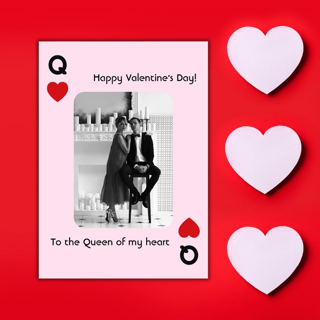 Queen of my Heart Valentine's Day Photo Holiday Card (Creator Uploaded)