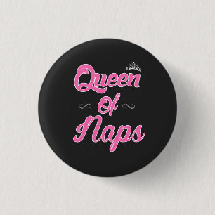 Queen of Naps 3 Cm Round Badge