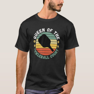Queen Of Pickleball Court Funny Player Paddle Men T-Shirt