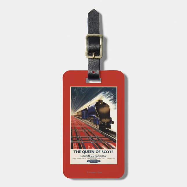 Queen of Scots Pullman Train Luggage Tag (Front Vertical)