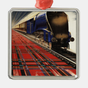 Queen of Scots Pullman Train Metal Tree Decoration
