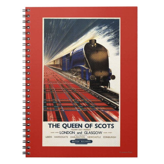 Queen of Scots Pullman Train Spiral Notebook (Front)