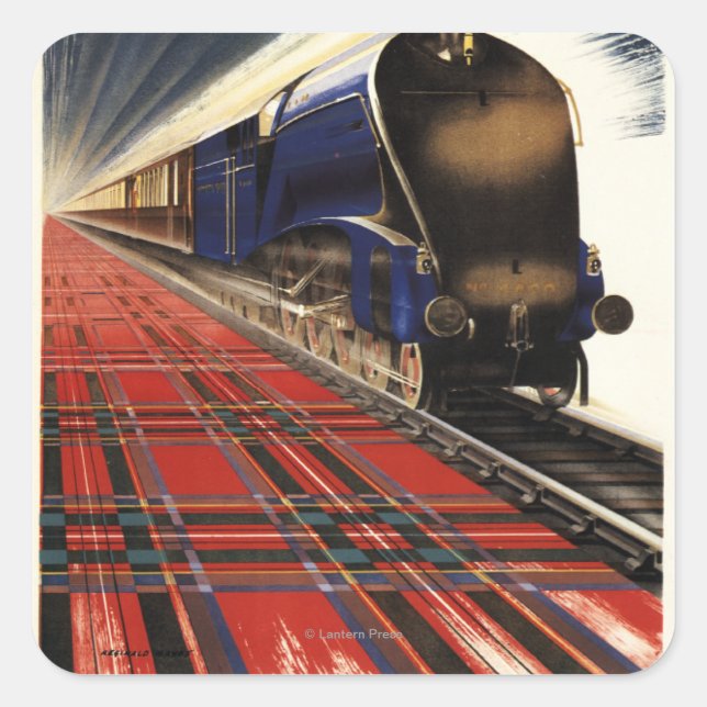 Queen of Scots Pullman Train Square Sticker (Front)