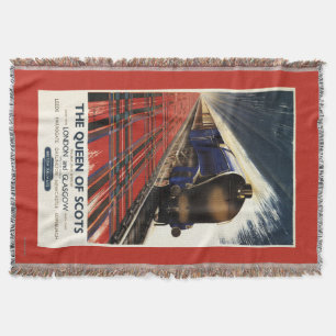 Queen of Scots Pullman Train Throw Blanket