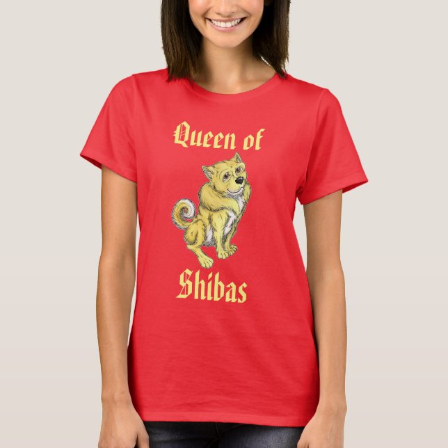 Queen of Shibas T-Shirt (Front)