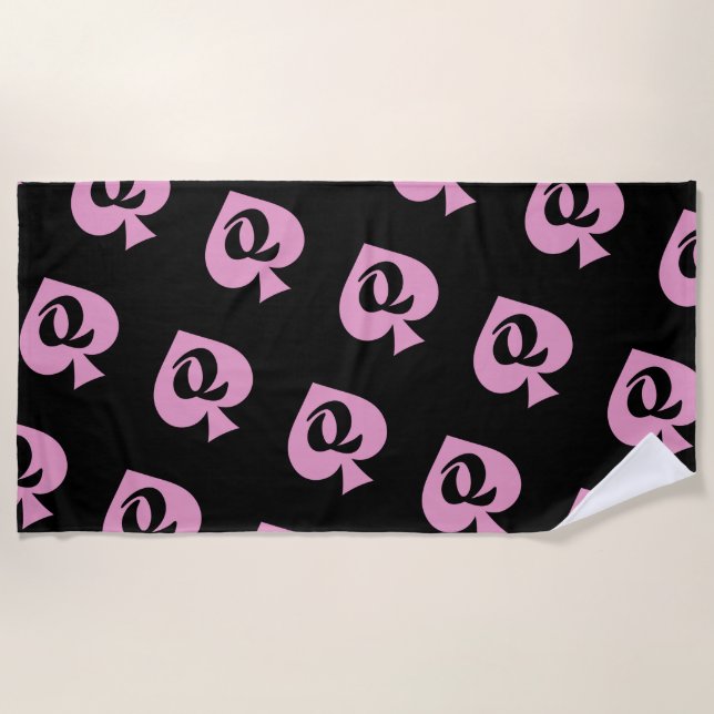 Queen of Spades Beach Towel (Front)