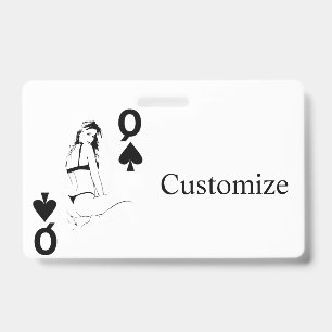 Queen of Spades Bikini Girl Thunder_Cove ID Badge