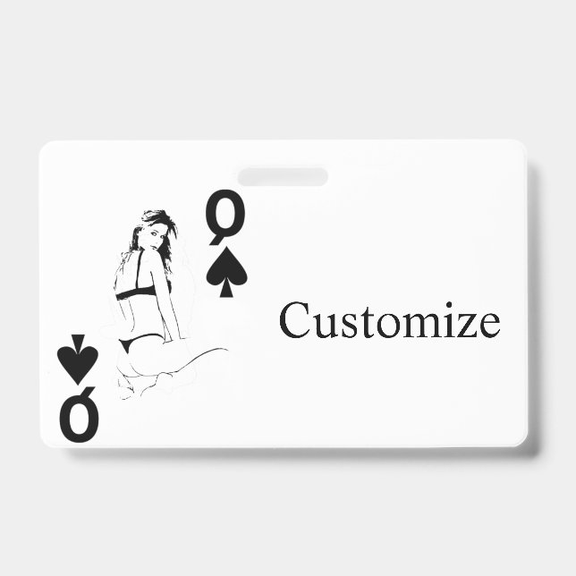 Queen of Spades Bikini Girl Thunder_Cove  ID Badge (Front)