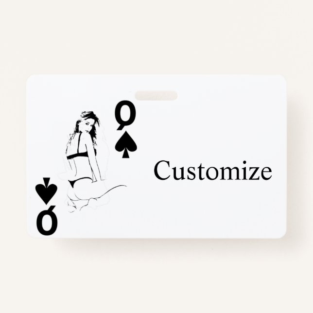 Queen of Spades Bikini Girl Thunder_Cove  ID Badge (Front)