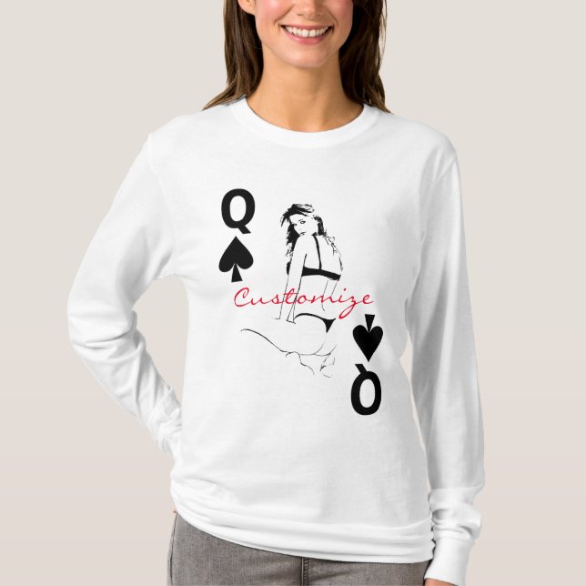 Queen of Spades Bikini Girl Thunder_Cove T-Shirt (Front)