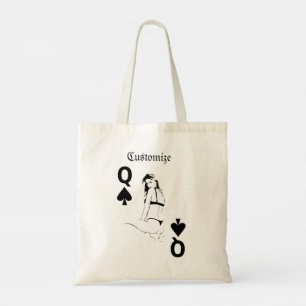 Queen of Spades Bikini Girl Thunder_Cove Tote Bag