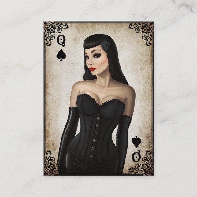 Queen of Spades - Business Card (Front)