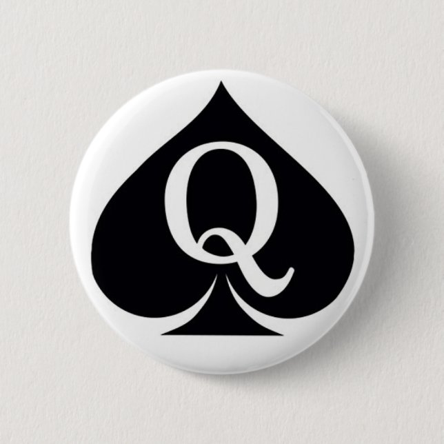 Queen Of Spades Button (Front)